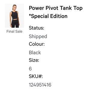 Power Pivot Tank Top *special edition